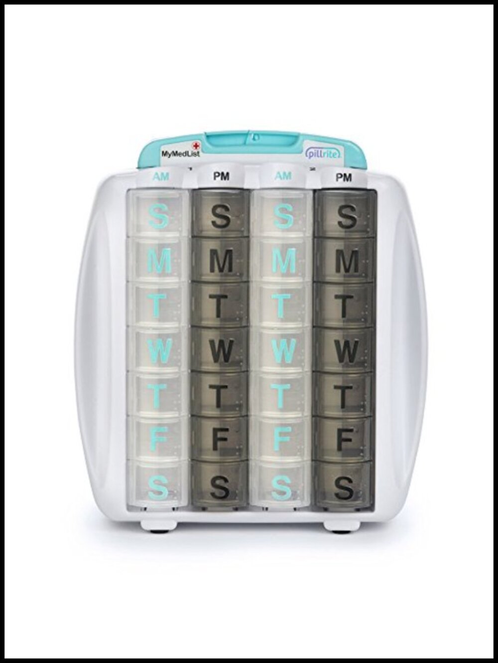 4 Week AM PM Pill Organizer 28 Day Pill Sorter Travel Friendly Medication
